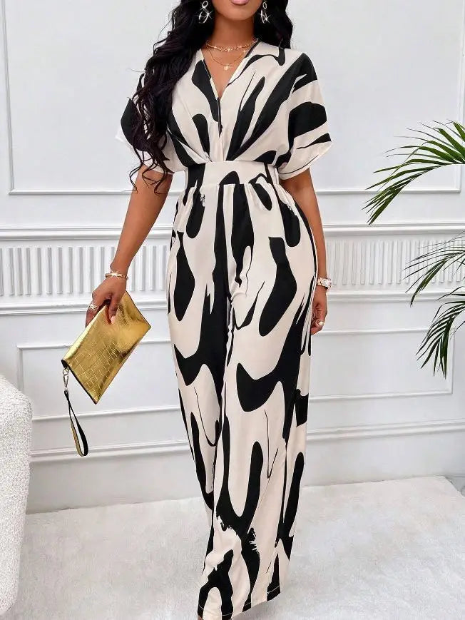 High Waist Short Wide Leg Jumpsuits