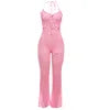 Knitted Halter Jumpsuits