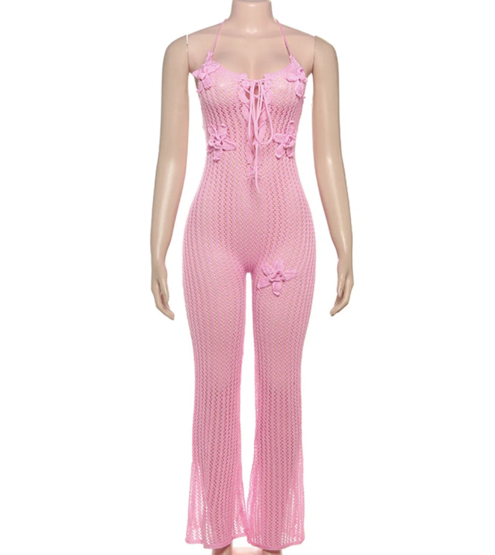 Knitted Halter Jumpsuits