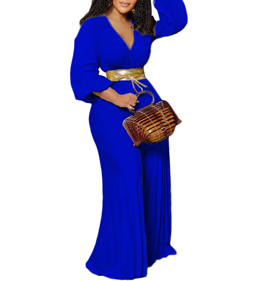 V Neck Sexy Bandage Jumpsuit