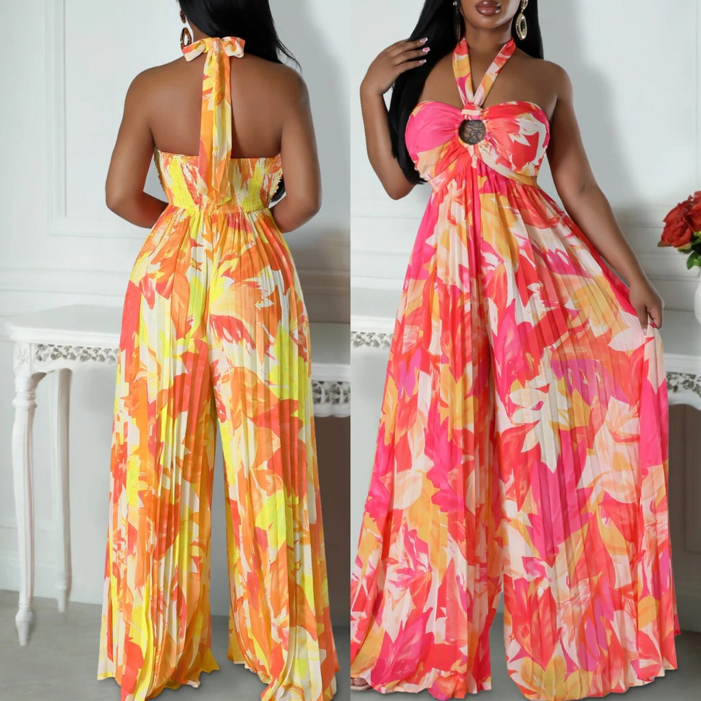 Lace-up Wide-leg Jumpsuit
