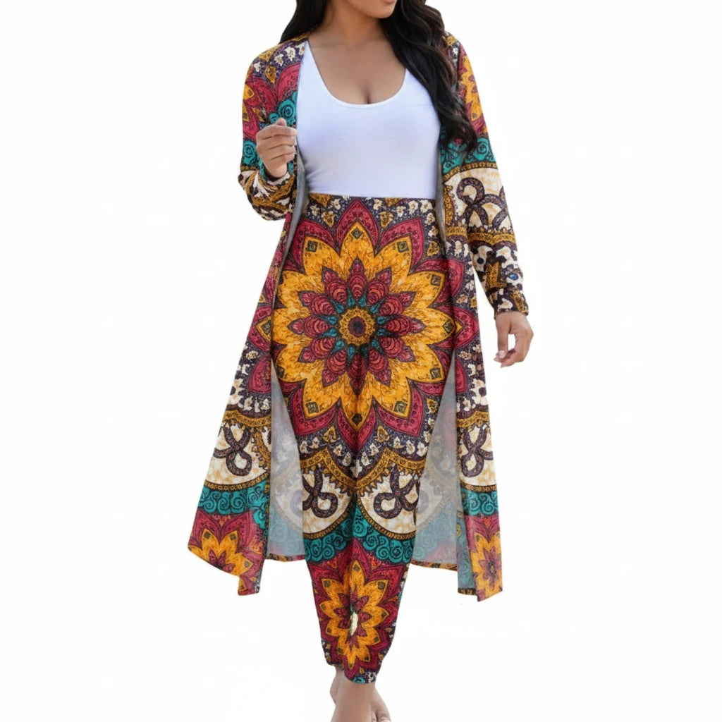 Casual Dashiki Baggy Pants Two piece Set