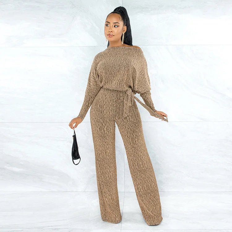 Tan Loose Fit Jumpsuit