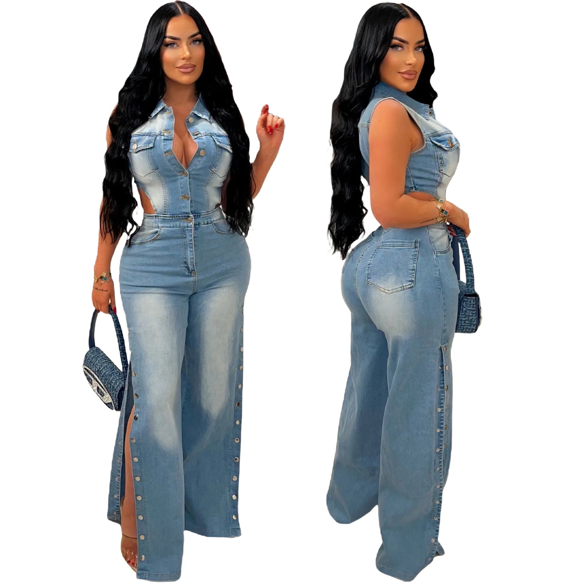 Casual Straight-Leg Jumpsuits