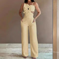 Casual Solid Color Jumpsuit