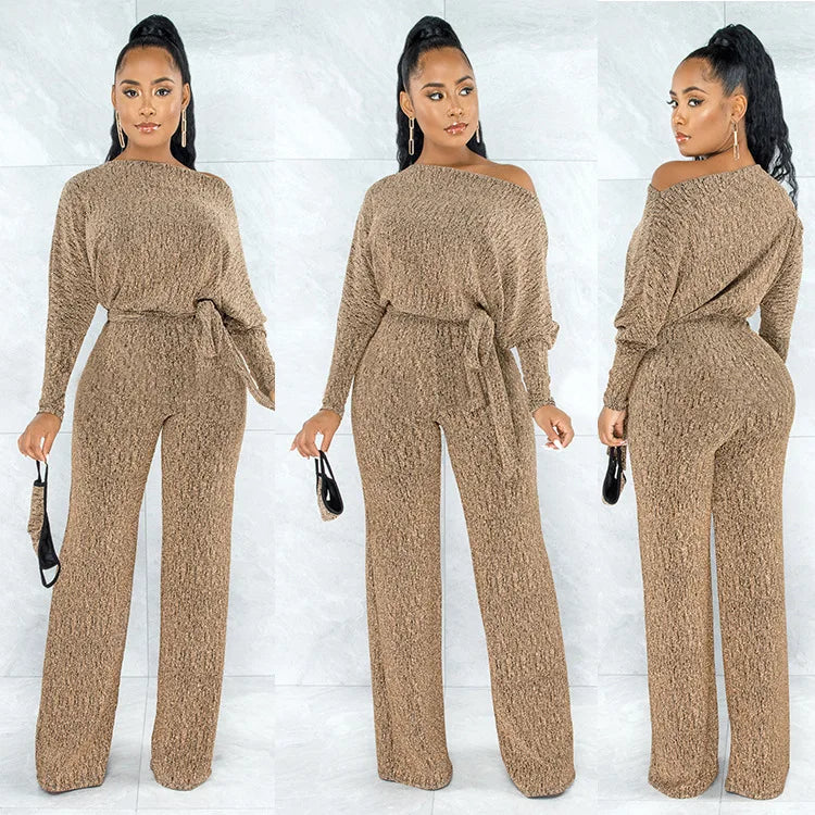 Tan Loose Fit Jumpsuit