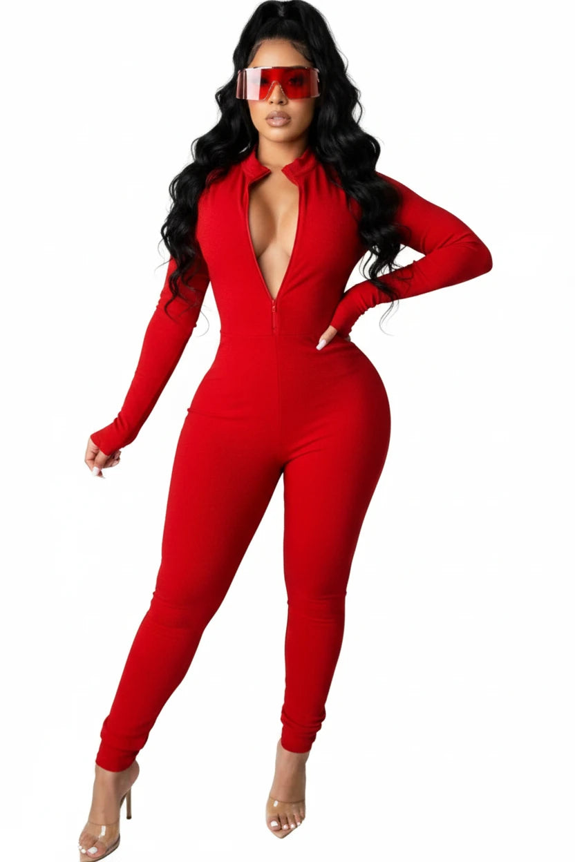 Liu Ming V Neck Solid Color Bodysuit