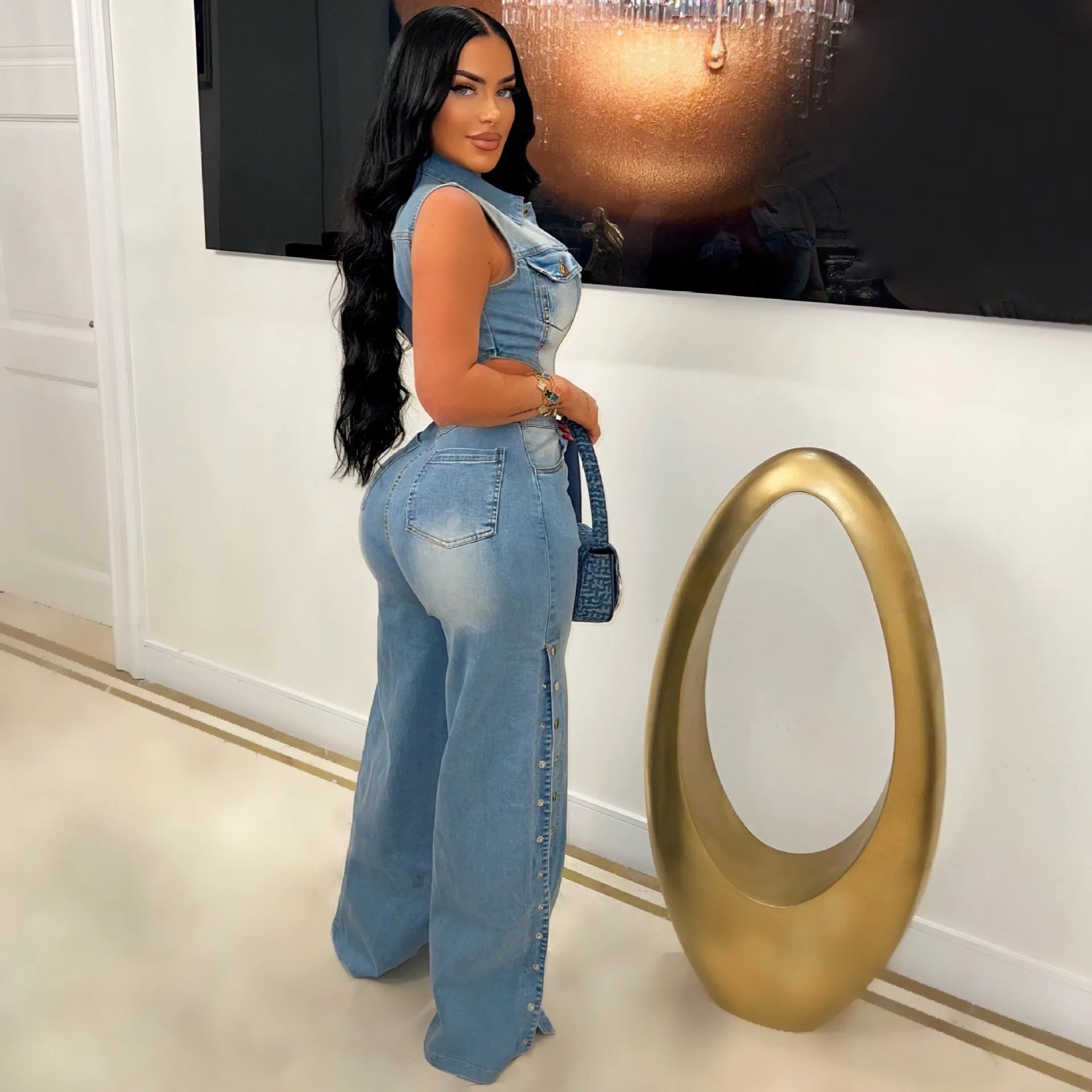 Casual Straight-Leg Jumpsuits