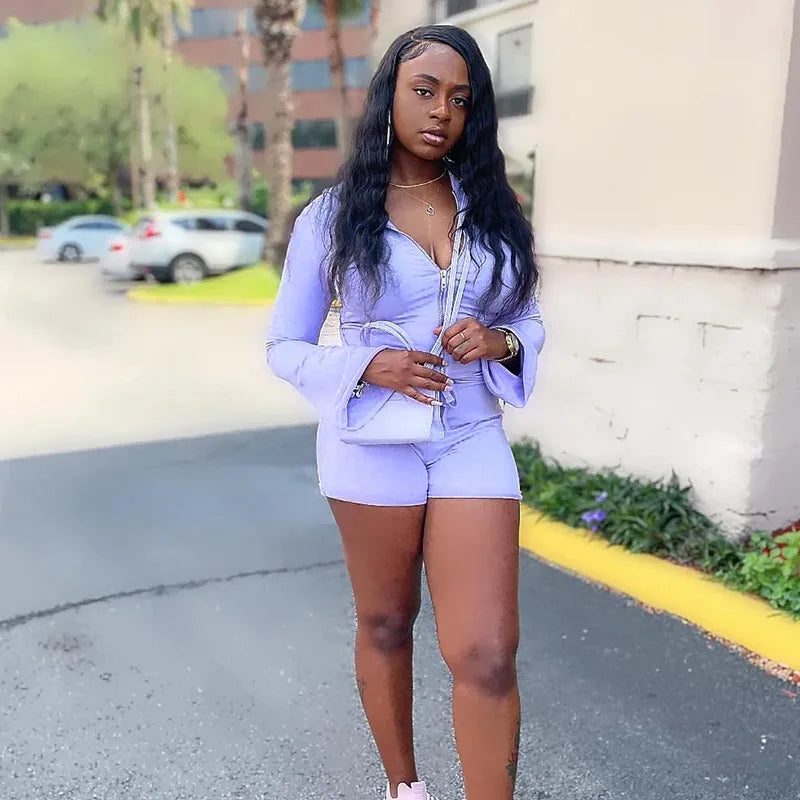 Plain Onesie Short Jumpsuit