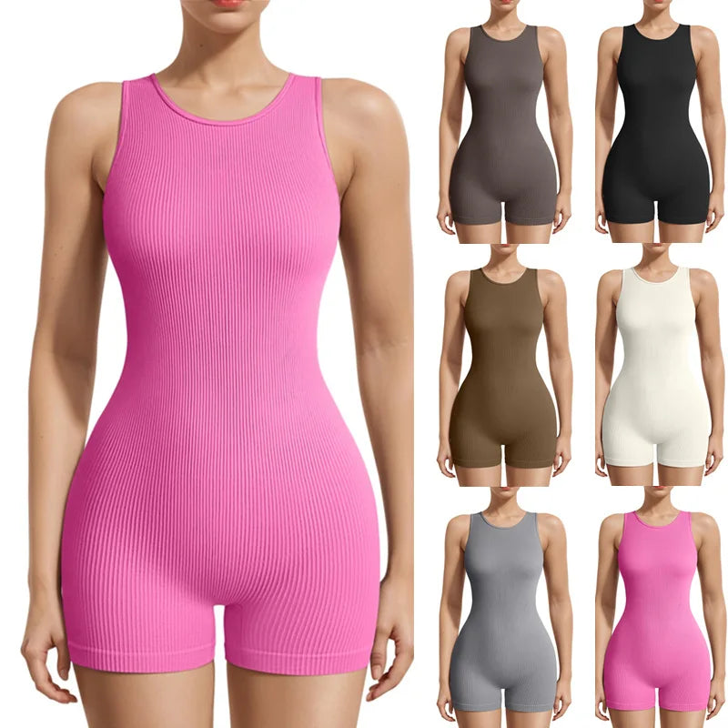 Soft Stretchy Compression Yoga Jumpsuit
