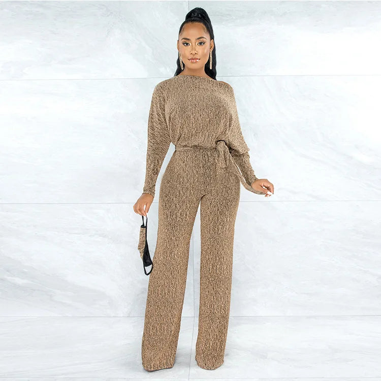 Tan Loose Fit Jumpsuit