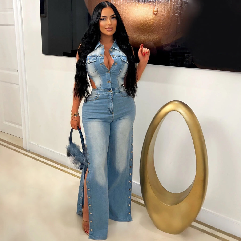 Casual Straight-Leg Jumpsuits