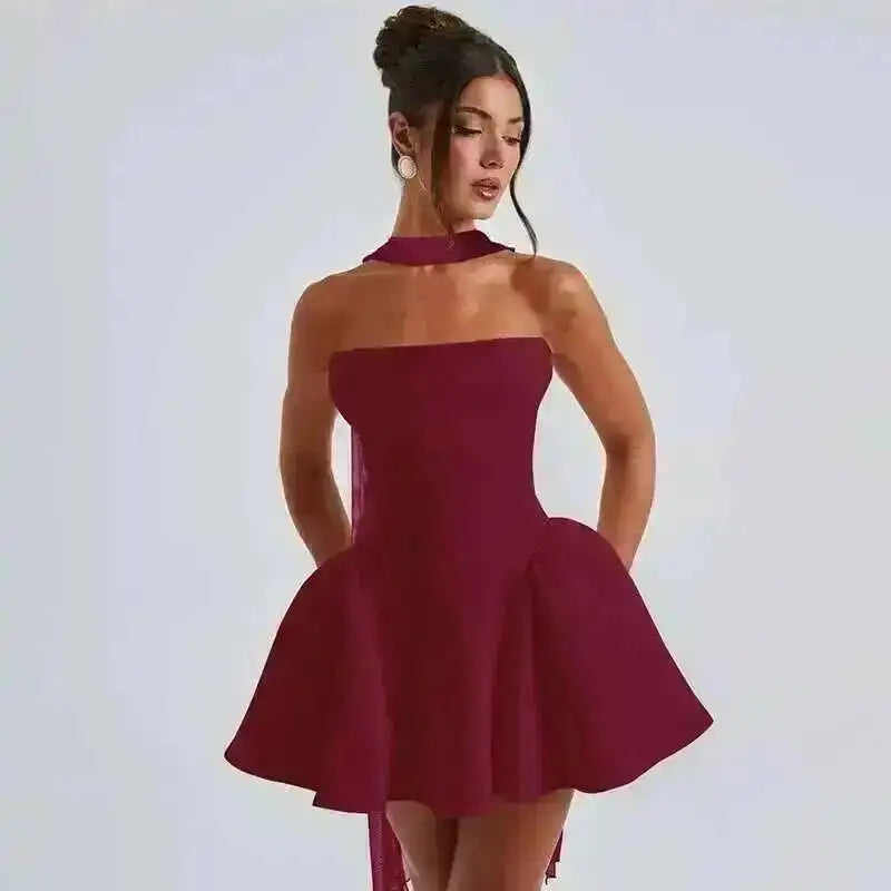 Avrilyaan Off Shoulder Backless Dress
