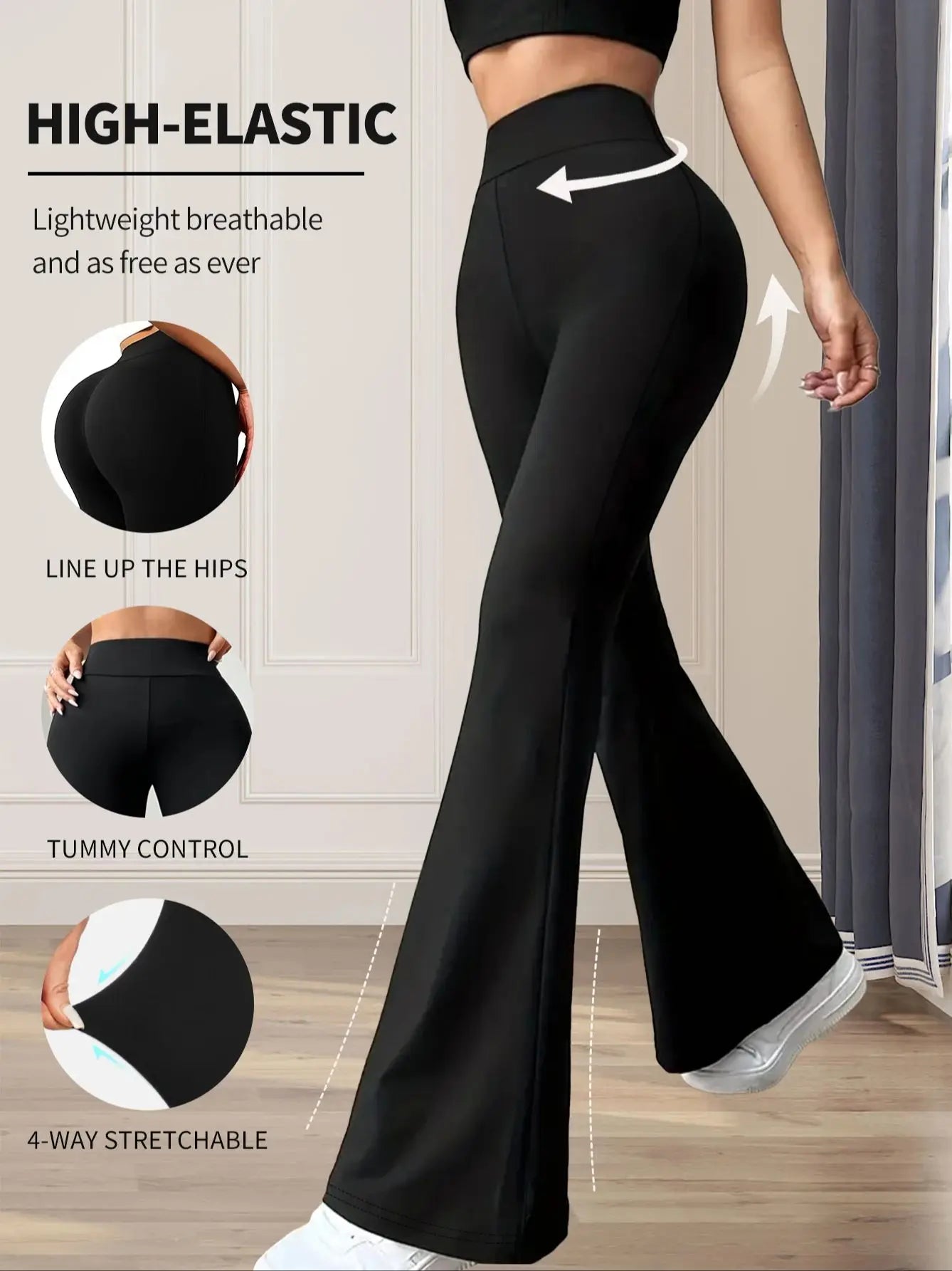 High Waisted Flared Pants