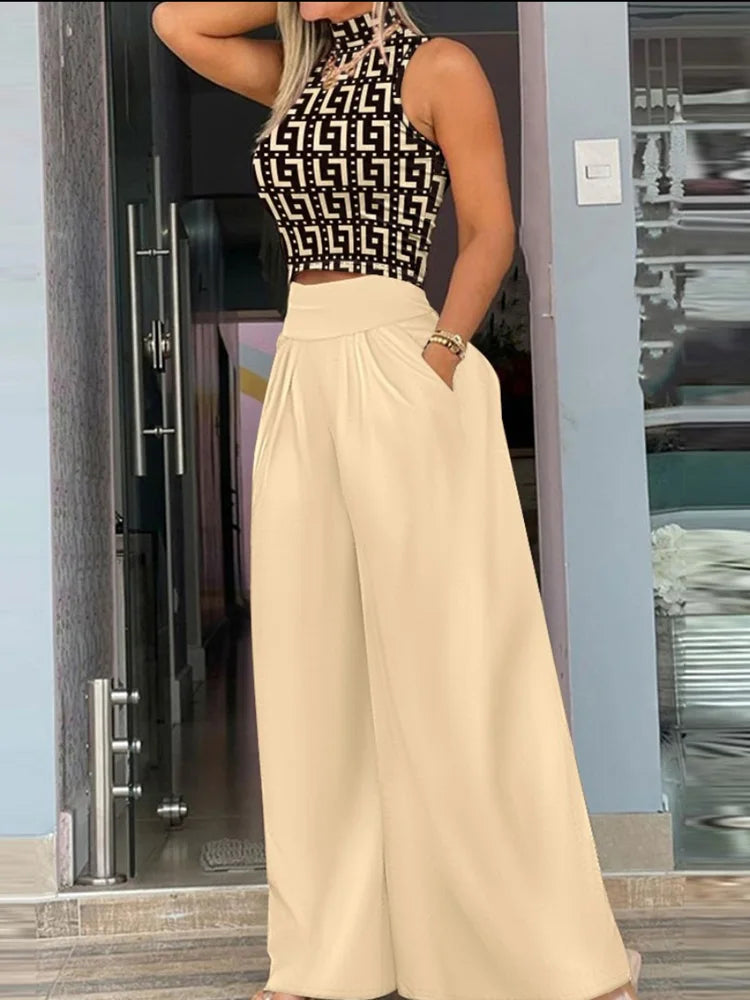 Fashion Printing Two Piece Set