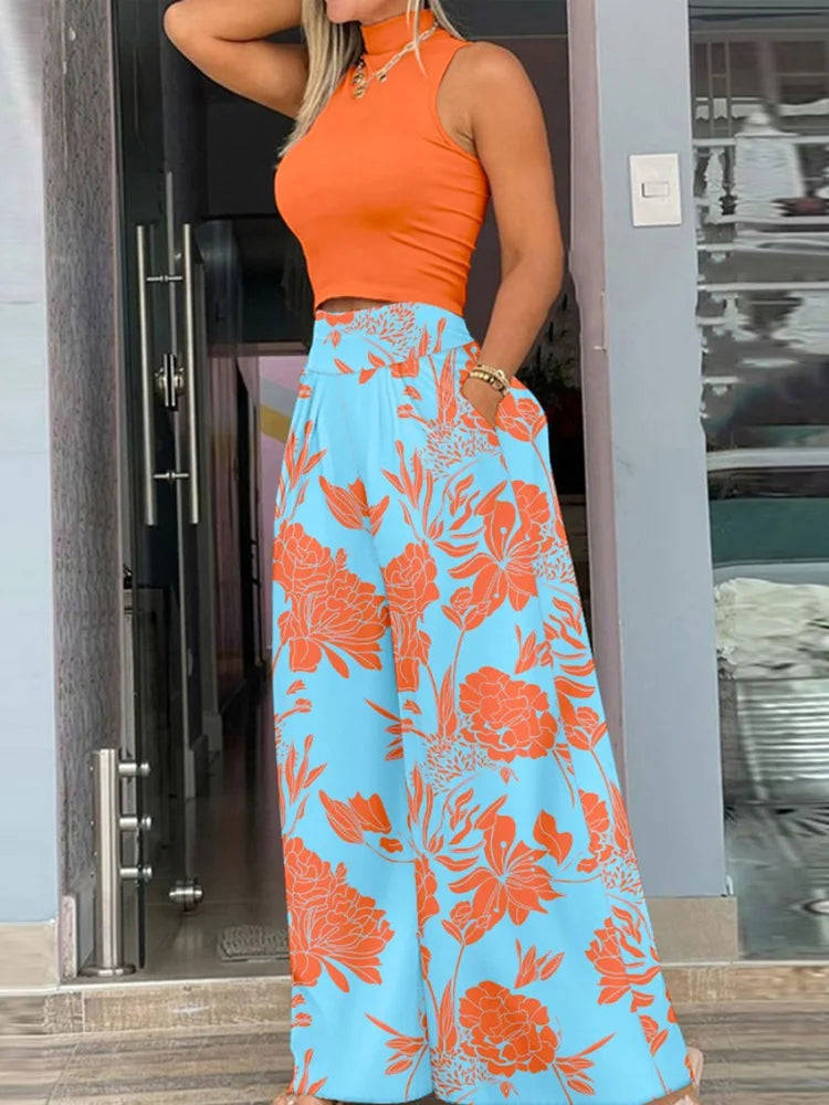 Fashion Printing Two Piece Set