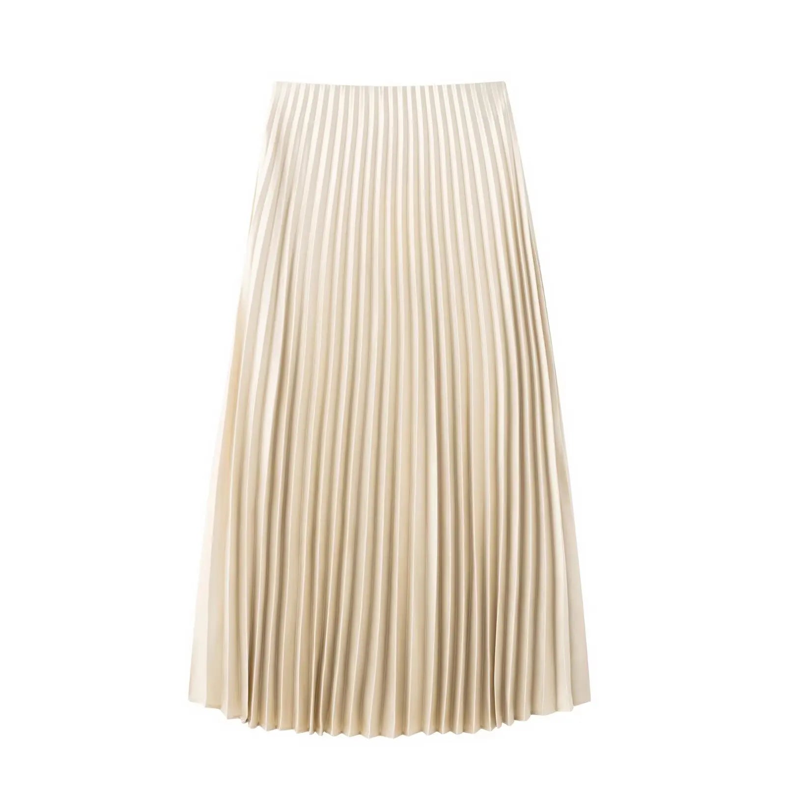 Brown Ruffle Skirt Mid Waist