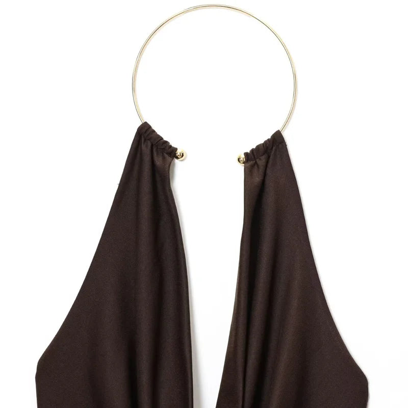 Thong Bodysuit With Open Back