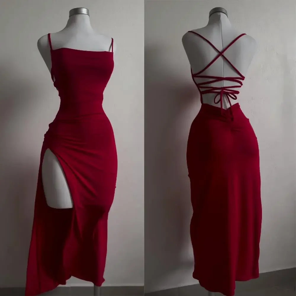 High Sensibility Halter Strap Dress