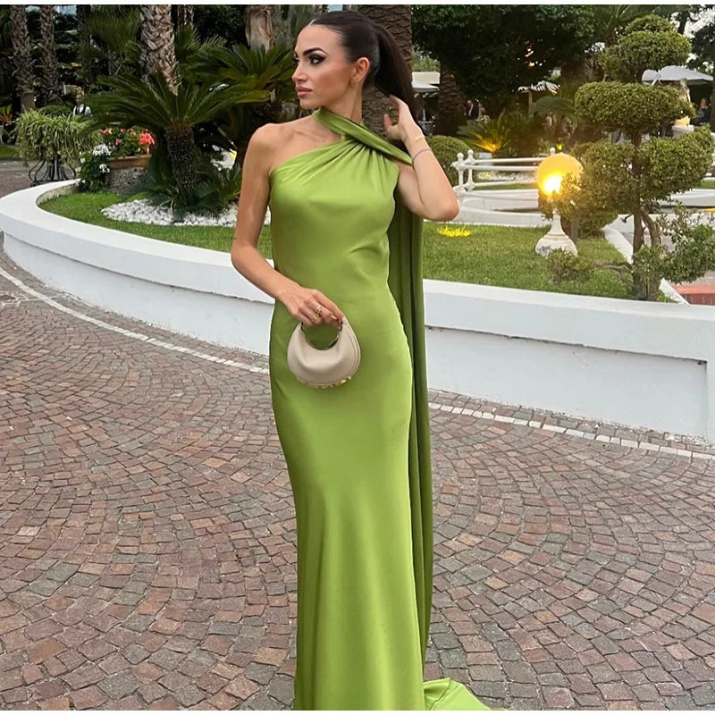 Elegant Halter Backless Off Shoulder Sleeveless Dresses