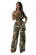 Two Pieces Camo Matching Sets