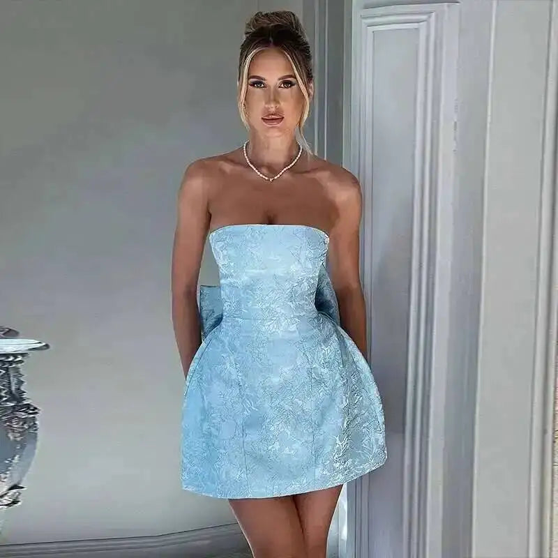 Sexy Bow Halter Long Dress