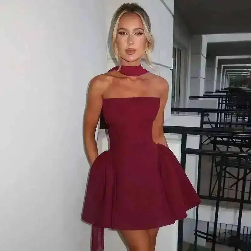 Avrilyaan Off Shoulder Backless Dress