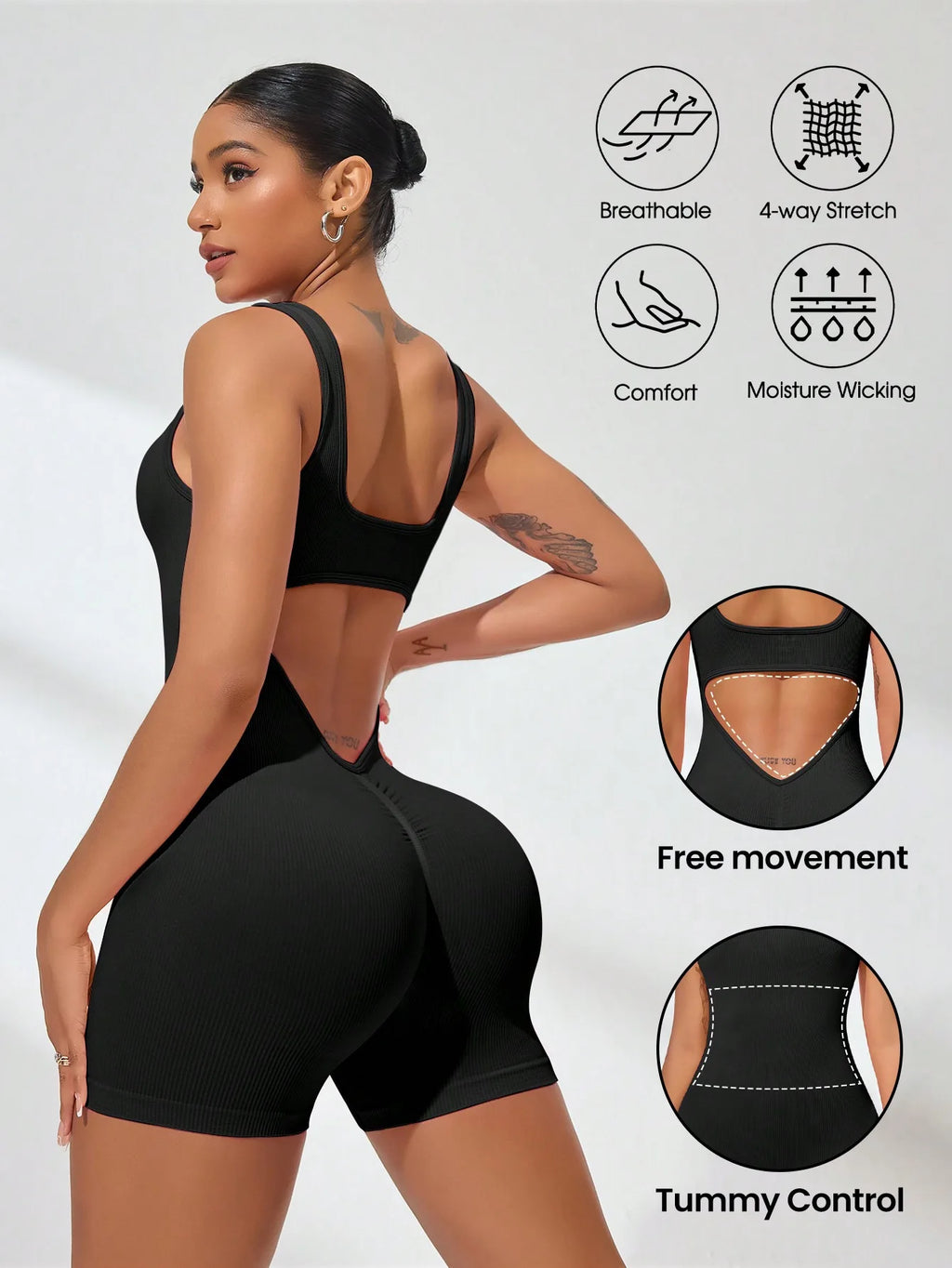 V-shaped Waist Jumpsuits