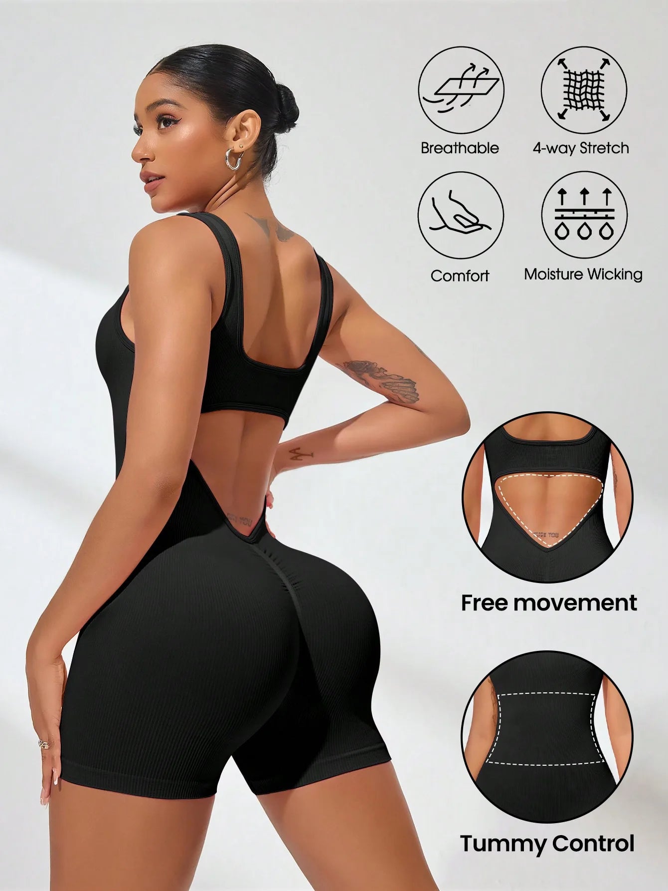 V-shaped Waist Jumpsuits