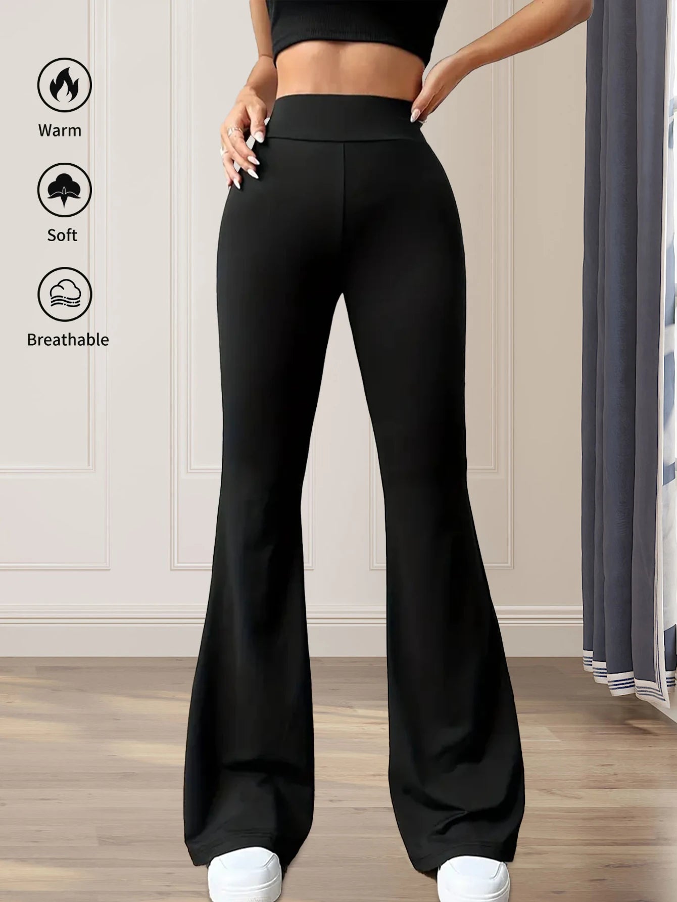 High Waisted Flared Pants