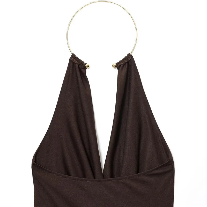 Thong Bodysuit With Open Back