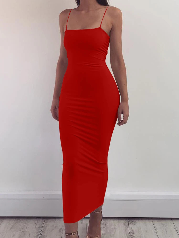 Long Sling Sleeveless Dresses