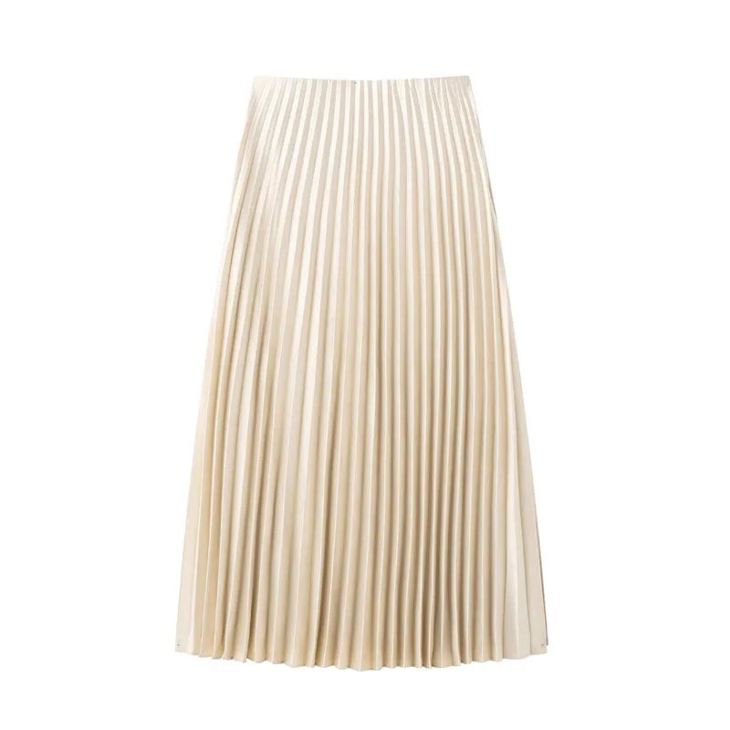 Brown Ruffle Skirt Mid Waist