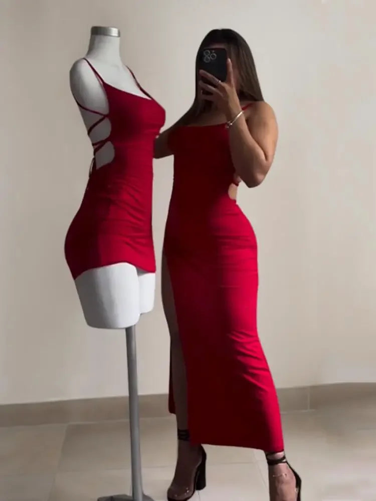 High Sensibility Halter Strap Dress