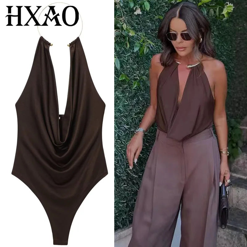 Thong Bodysuit With Open Back