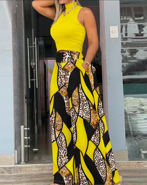 Fashion Printing Two Piece Set