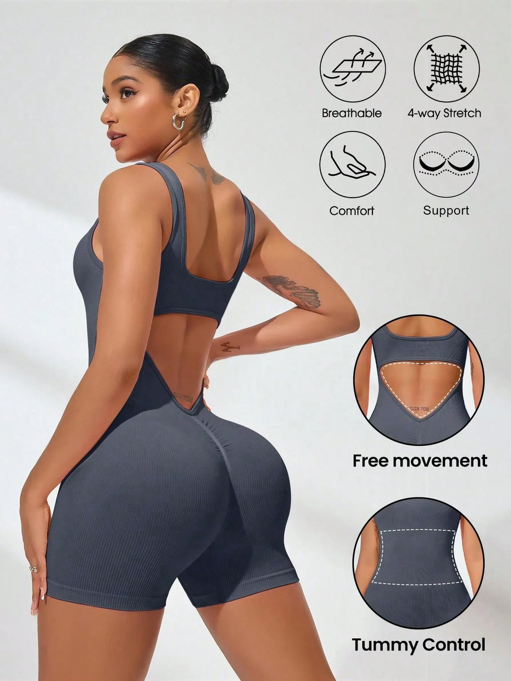 V-shaped Waist Jumpsuits