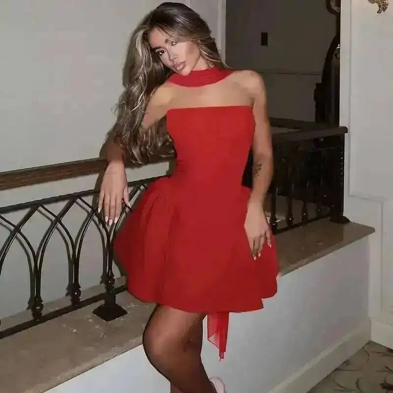 Avrilyaan Off Shoulder Backless Dress