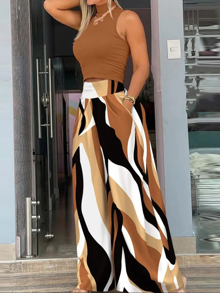 Fashion Printing Two Piece Set