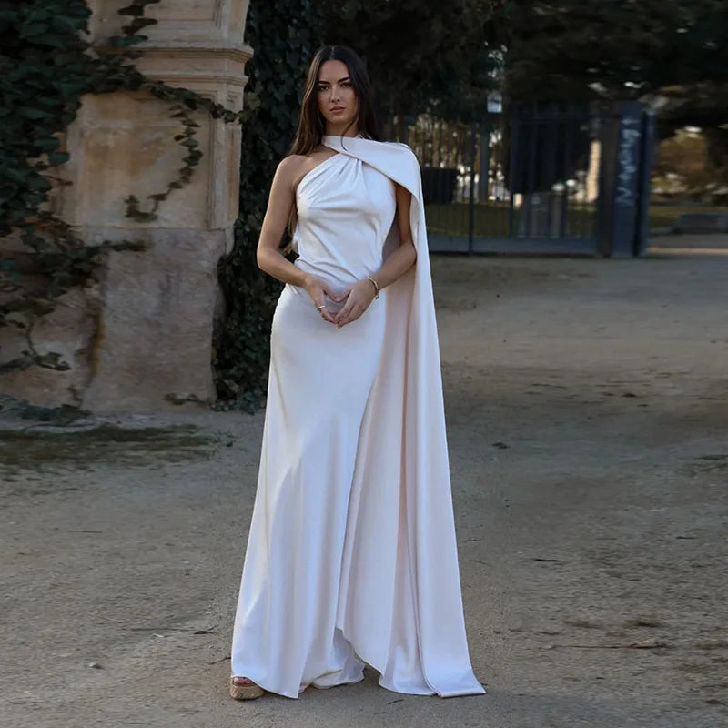Elegant Halter Backless Off Shoulder Sleeveless Dresses