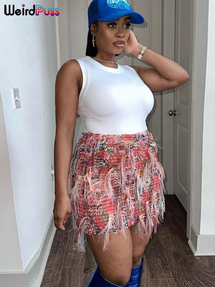 Colorful Shag Skirts
