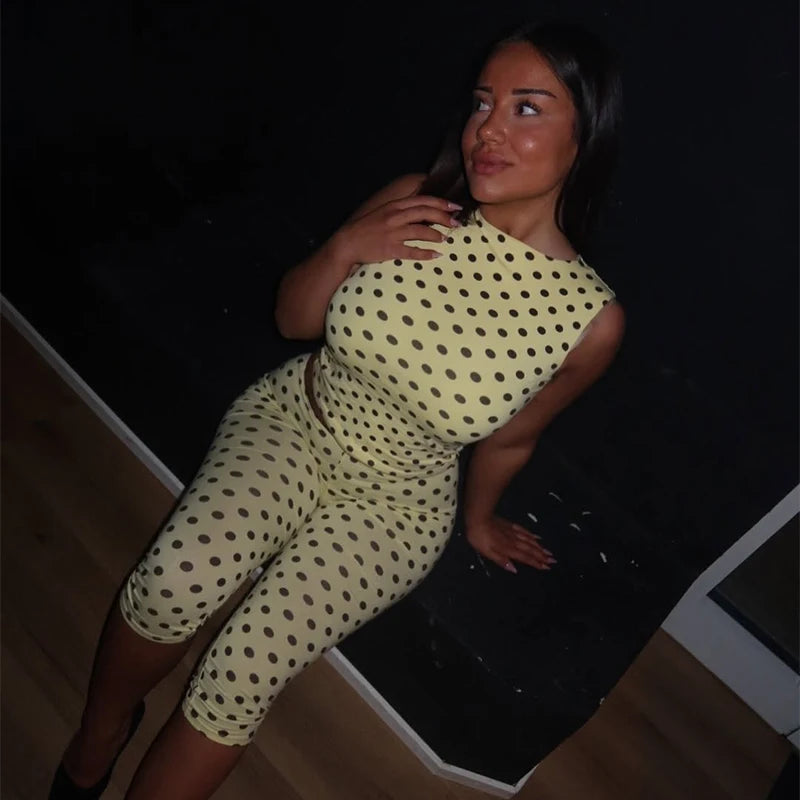 Polka Dot Slim Top