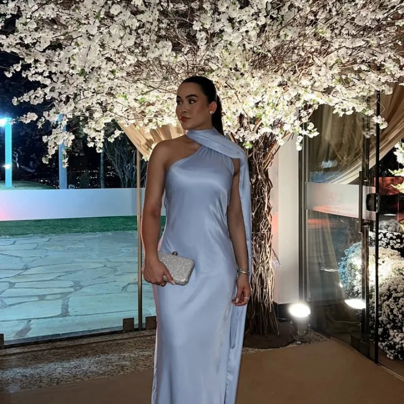 Elegant Halter Backless Off Shoulder Sleeveless Dresses