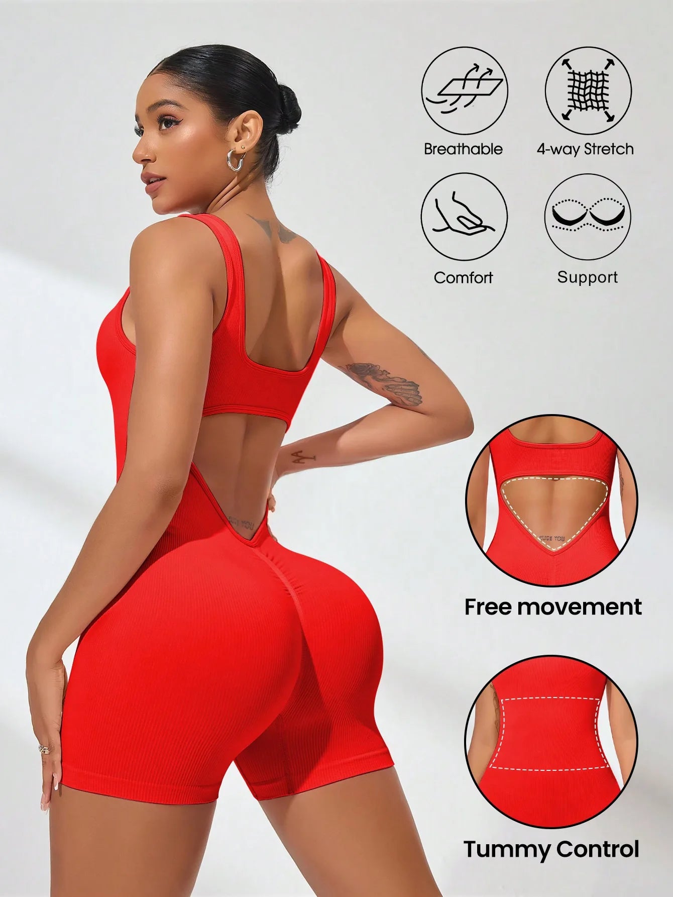 V-shaped Waist Jumpsuits