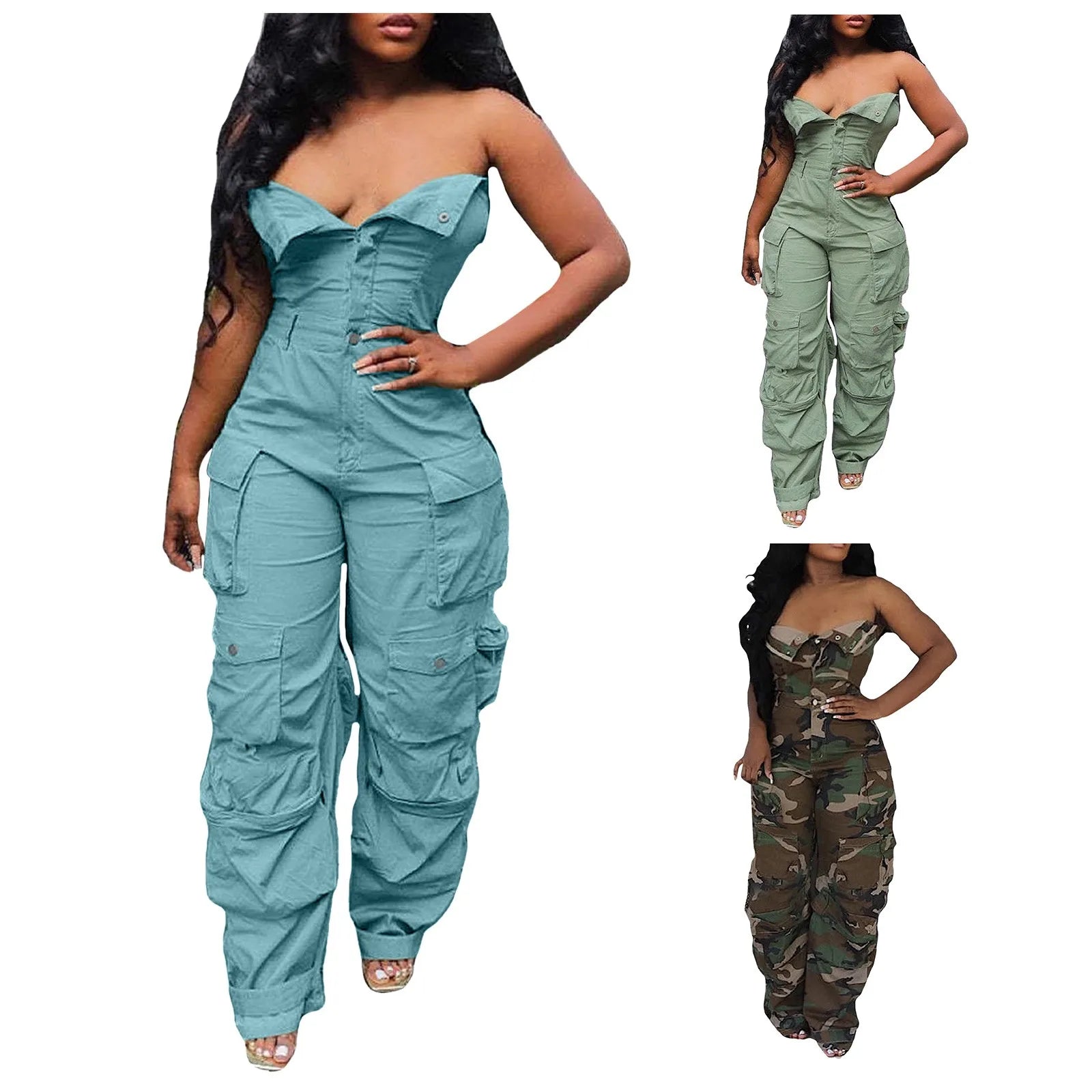 Baggy Jean Rompers Overalls