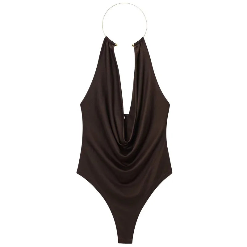 Thong Bodysuit With Open Back