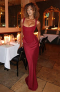 Square-neck High Waist Dress