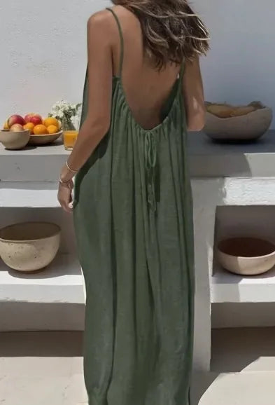 Loose-Fit Spaghetti Strap Dress