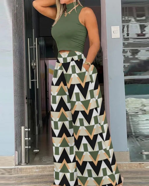 Fashion Printing Two Piece Set