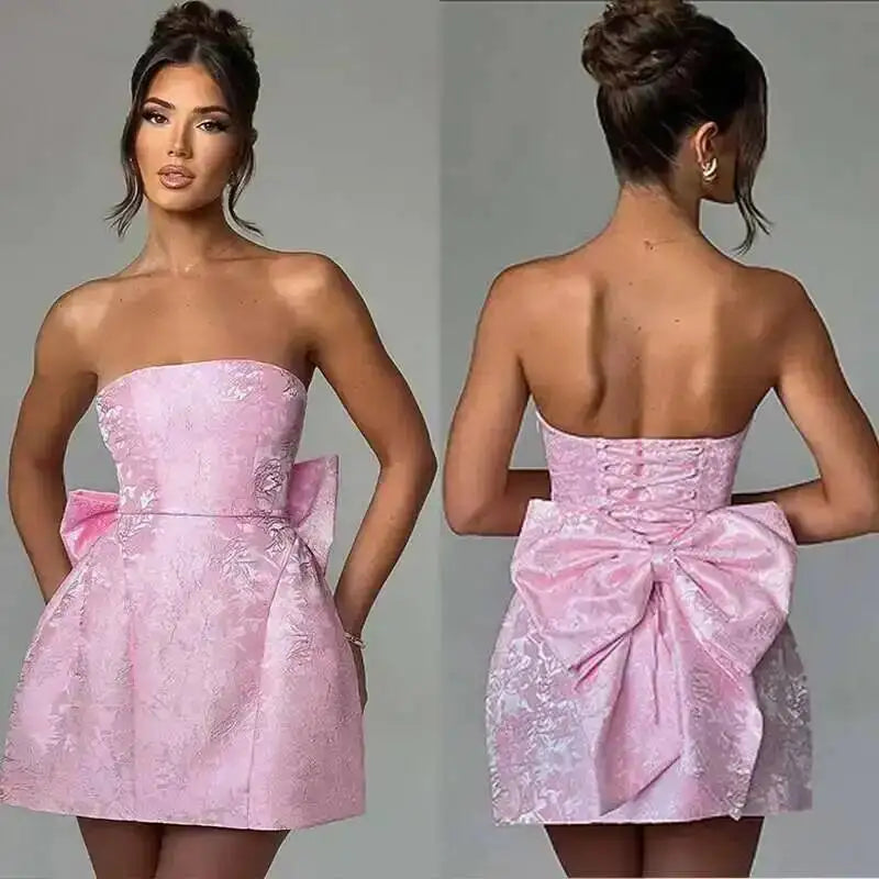 Sexy Bow Halter Long Dress